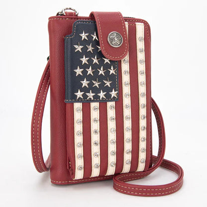 Montana West American Flag Phone Crossbody Bag